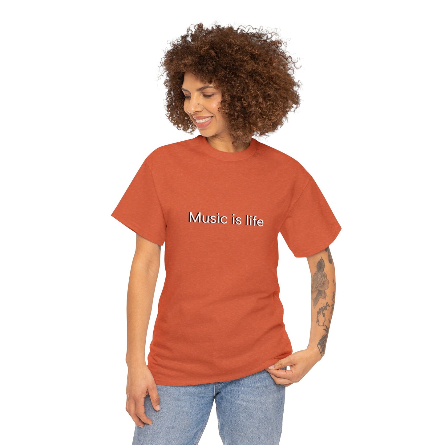 Music is Life - Unisex Heavy Cotton Tee