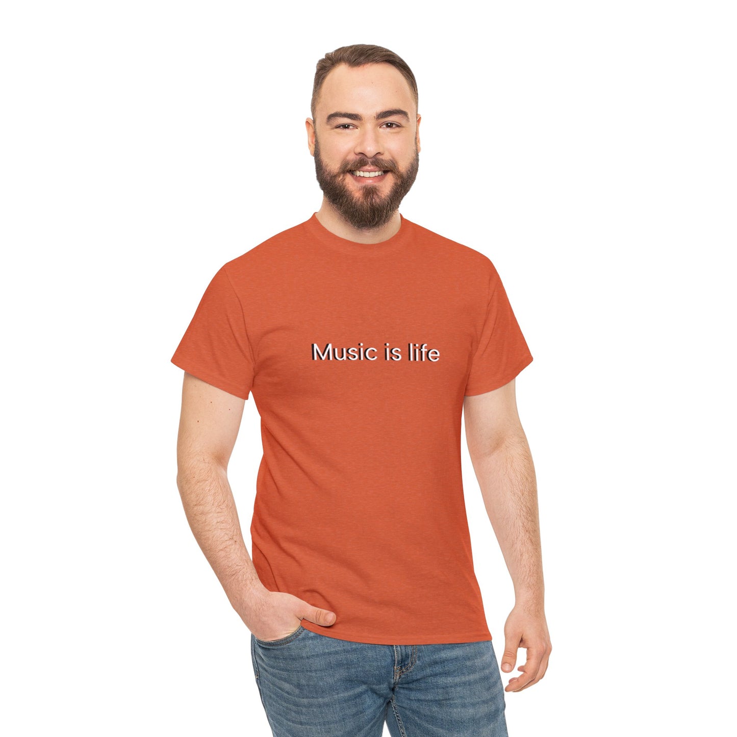 Music is Life - Unisex Heavy Cotton Tee